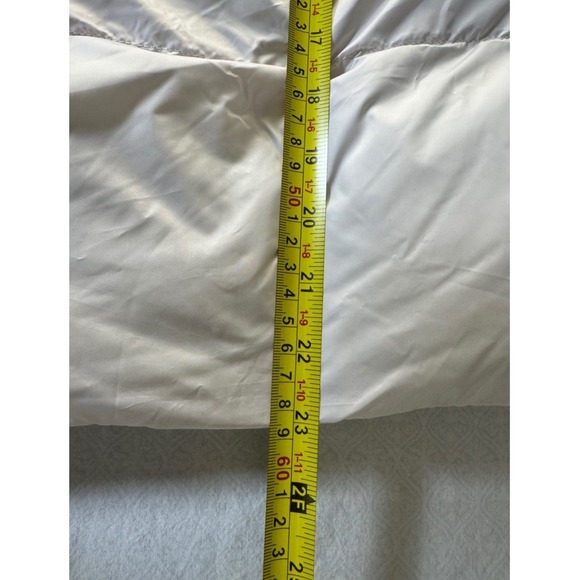 NVLT Womens XL TG Puffer Jacket Winter Warm Quilted Hooded Ivory White - Picture 10 of 10